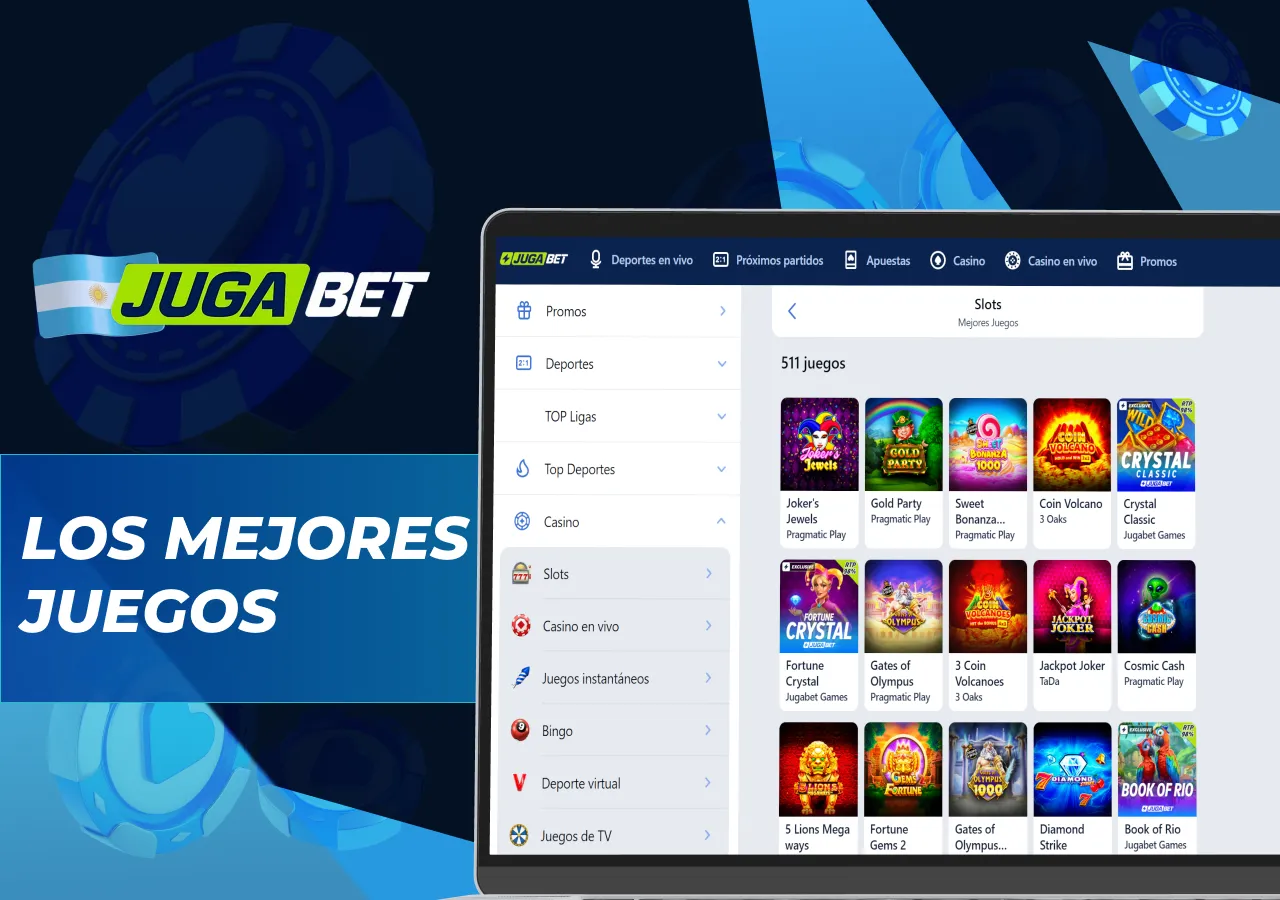 Los juegos más populares disponibles para jugadores en Argentina.